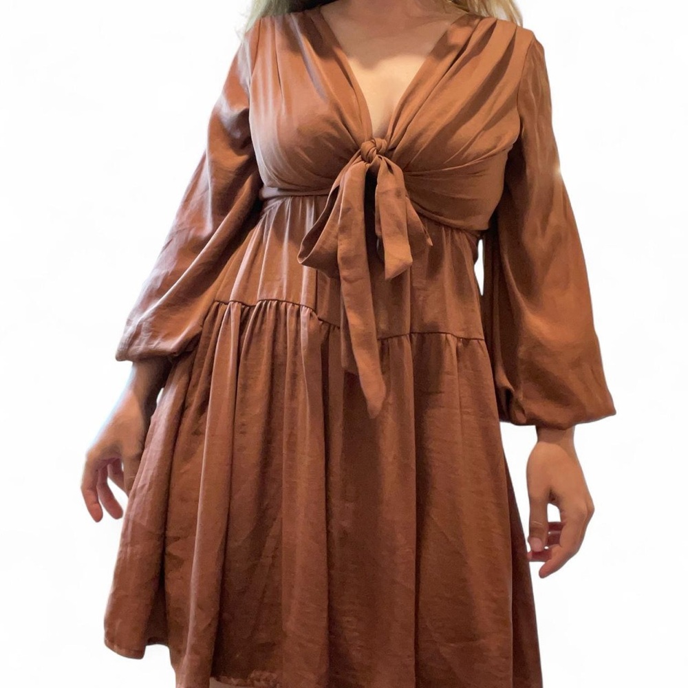Bronze Flowy Women's Dress sz S